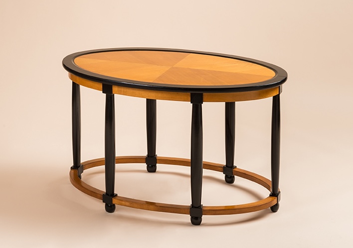 Coffee table​ by André Groult, c. 1912, beech and black painted wood.