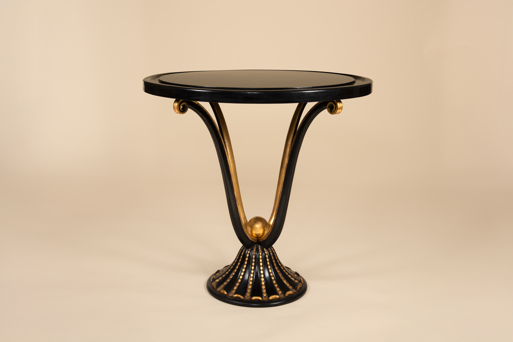 Black tinted gilded wood side table c.1925.