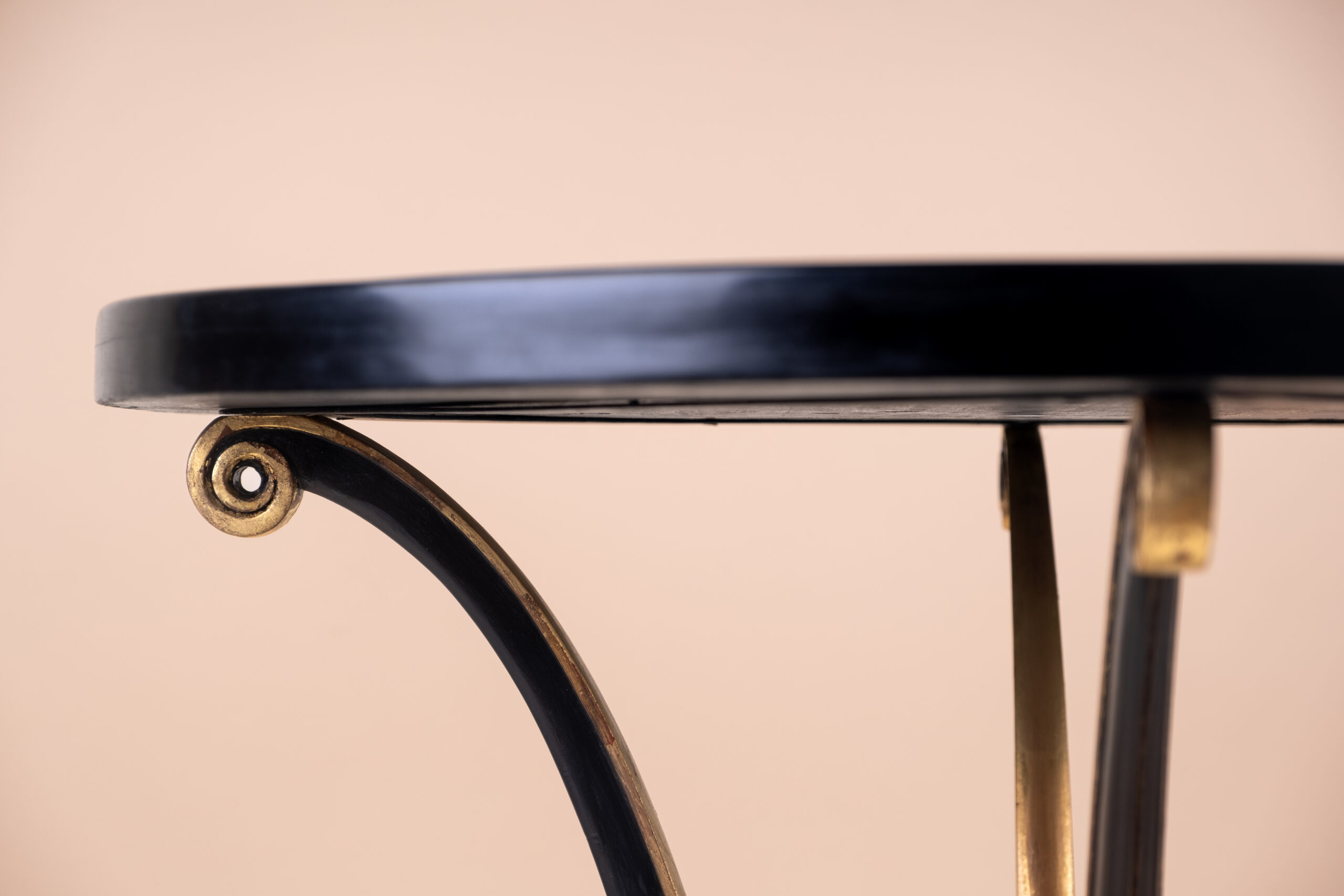 Black tinted gilded wood side table c.1925.