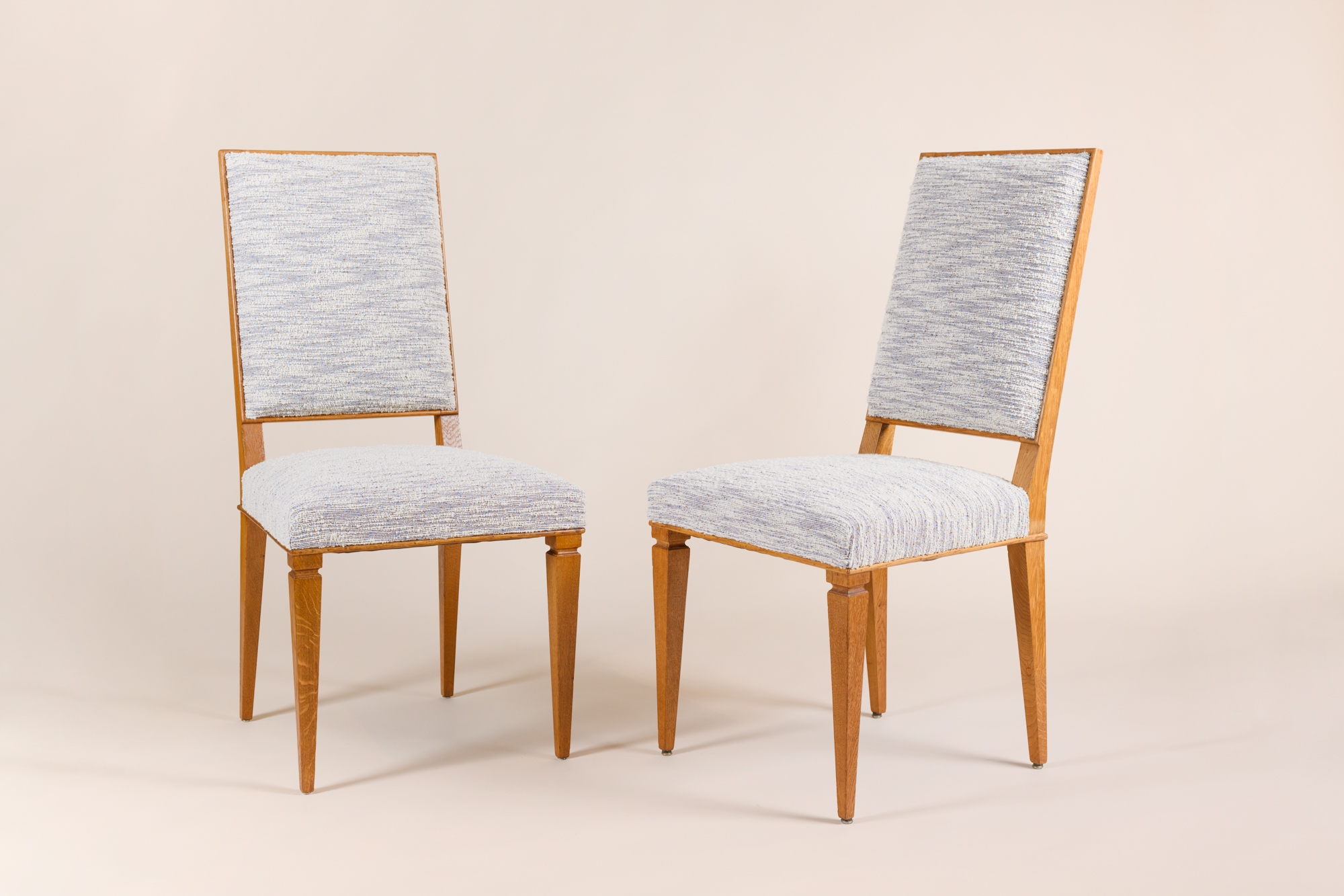 Oak pair of chairs by André Arbus c.1948.