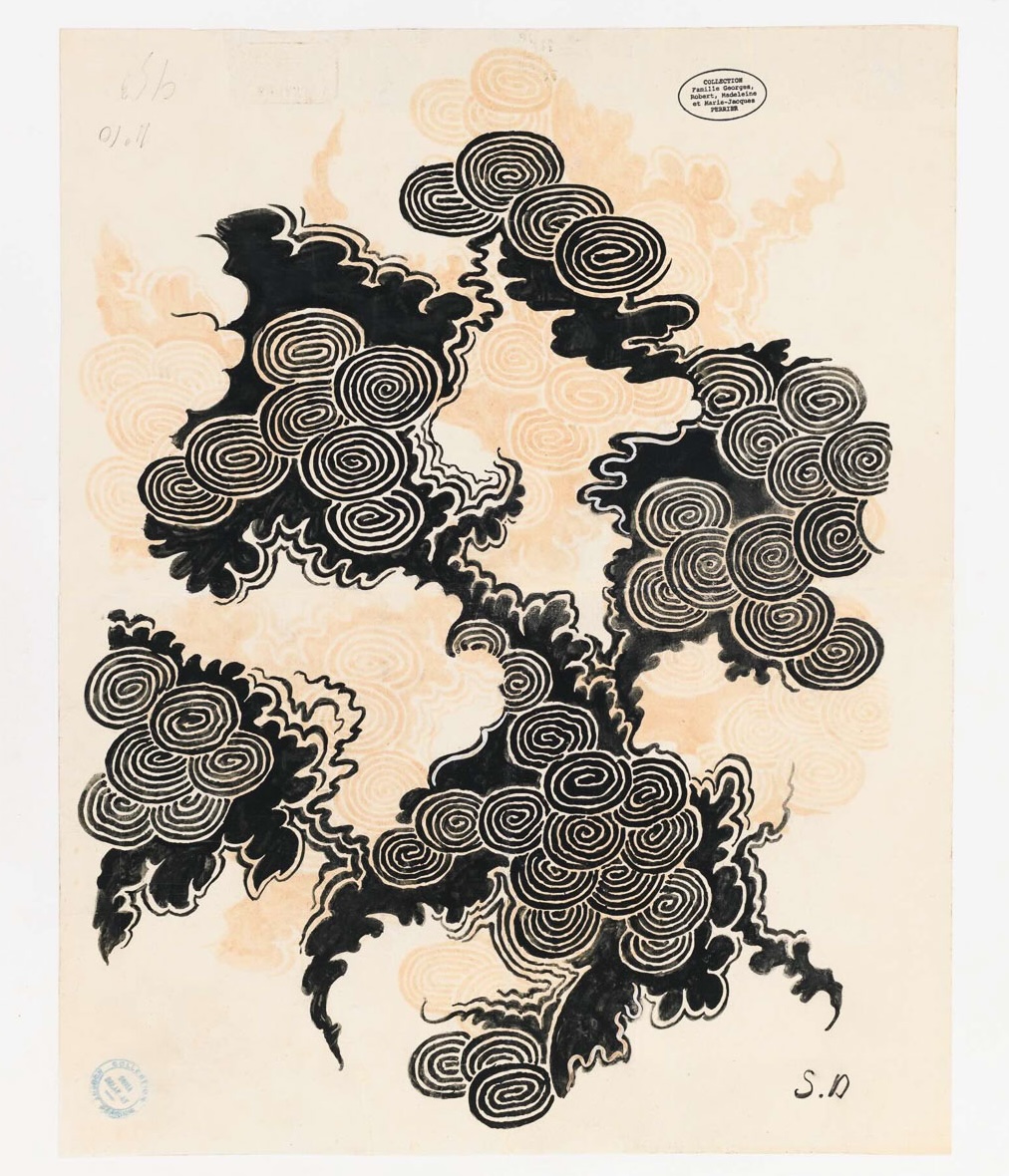 Sonia DELAUNAY_ ink and gouache Clouds