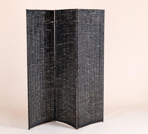 Black painted wicker screen by Pierre Chareau c. 1925. Black painted wicker screen by Pierre Chareau c. 1925.